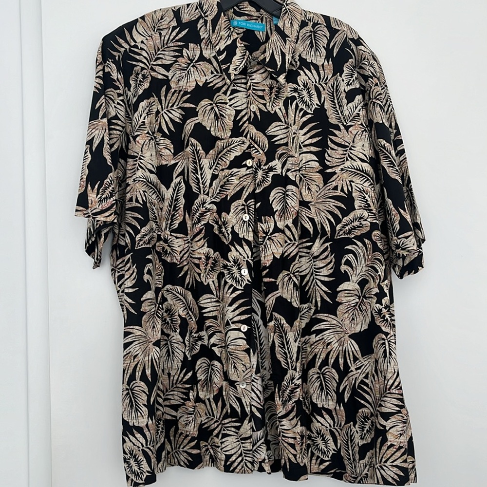 Tori Richard - Short Sleeve Hawaiian Shirt - Frond Pattern - 100% Cotton - XXL - Picture 6 of 7